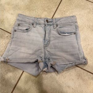 American Eagle Light Wash Jean Short Shorts